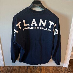 Atlantis Paradise Island Spirit Jersey Size Large Long Sleeve Shirt Navy Bahamas